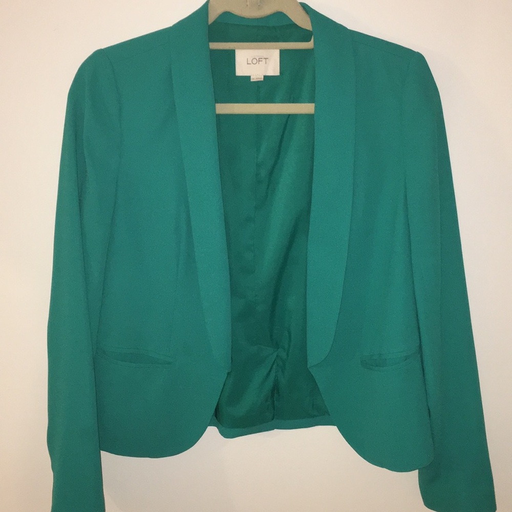 Ann Taylor Loft Green Blazer